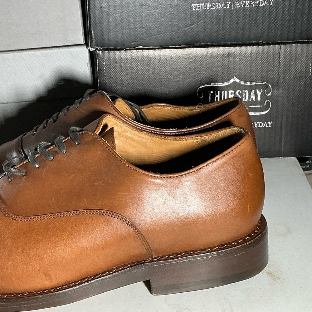 SALE 🎉 Thursday Boot Co. Men's Brandy Colored Executive Shoes, Size 11.5 - Picture 9 of 16
